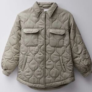 Women's Quilted Bomber Jacket - Beige